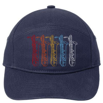 Saxophone Colors 7-Panel Snapback Hat