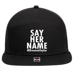 Say Her Name #Breonna Taylor BLM 7 Panel Mesh Trucker Snapback Hat