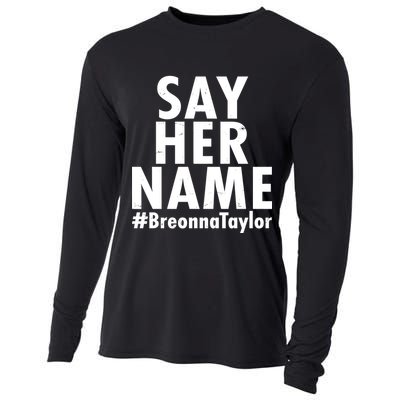 Say Her Name #Breonna Taylor BLM Cooling Performance Long Sleeve Crew