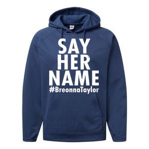 Say Her Name #Breonna Taylor BLM Performance Fleece Hoodie