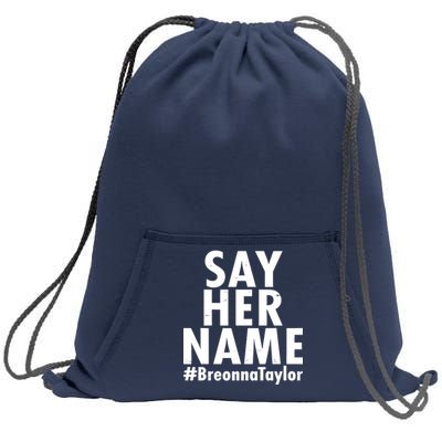 Say Her Name #Breonna Taylor BLM Sweatshirt Cinch Pack Bag