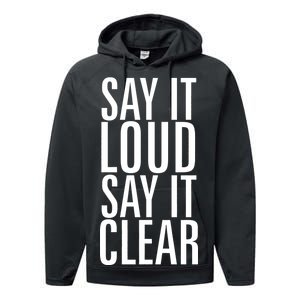 Say It Loud - Say It Clear - Resist Performance Fleece Hoodie