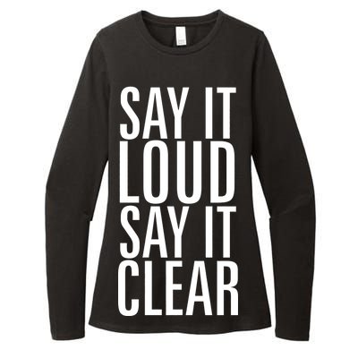 Say It Loud - Say It Clear - Resist Womens CVC Long Sleeve Shirt