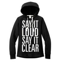 Say It Loud - Say It Clear - Resist Women's Fleece Hoodie