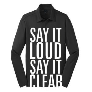 Say It Loud - Say It Clear - Resist Silk Touch Performance Long Sleeve Polo