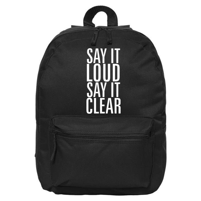 Say It Loud - Say It Clear - Resist 16 in Basic Backpack