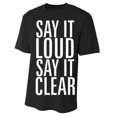 Say It Loud - Say It Clear - Resist Performance Sprint T-Shirt