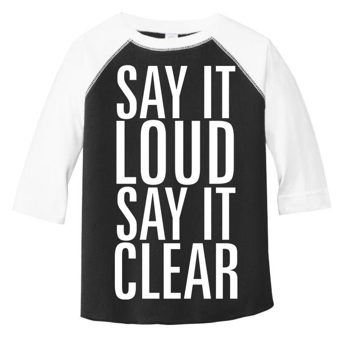 Say It Loud - Say It Clear - Resist Toddler Fine Jersey T-Shirt