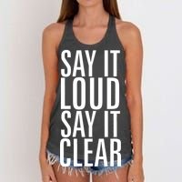 Say It Loud - Say It Clear - Resist Women's Knotted Racerback Tank