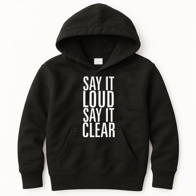 Say It Loud - Say It Clear - Resist Kids Hoodie
