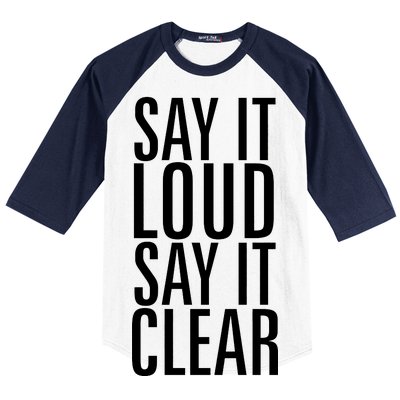 Say It Loud - Say It Clear - Resist Baseball Sleeve Shirt