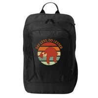 Say Less Do Lesser Sloth Retro City Backpack