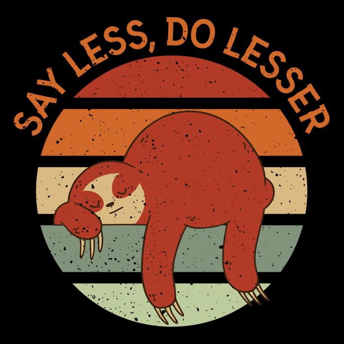Say Less Do Lesser Sloth Retro 7-Panel Snapback Hat