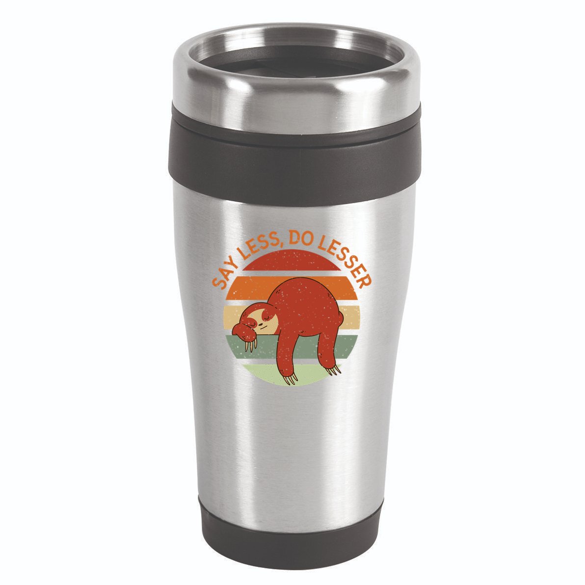 Say Less Do Lesser Sloth Retro 16oz Travel Tumbler