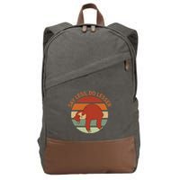 Say Less Do Lesser Sloth Retro Cotton Canvas Backpack