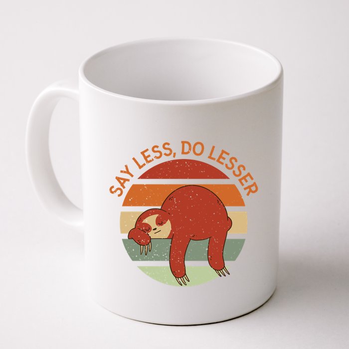 Say Less Do Lesser Sloth Retro Mug