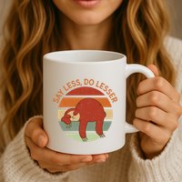Say Less Do Lesser Sloth Retro Mug
