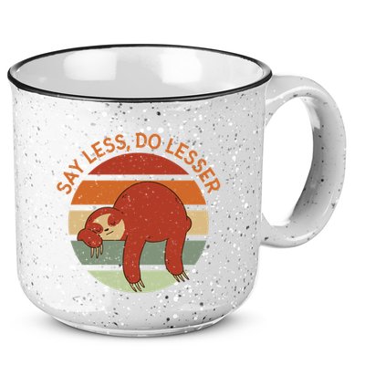 Say Less Do Lesser Sloth Retro 15oz Campfire Ceramic Mug