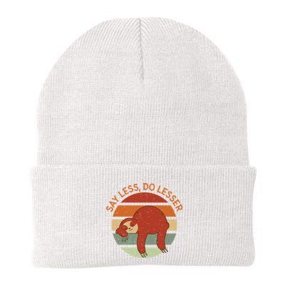 Say Less Do Lesser Sloth Retro Knit Cap Winter Beanie