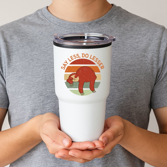 Say Less Do Lesser Sloth Retro Tumbler