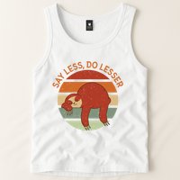 Say Less Do Lesser Sloth Retro Tank Top