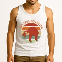 Say Less Do Lesser Sloth Retro Tank Top