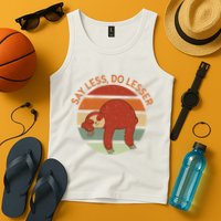 Say Less Do Lesser Sloth Retro Tank Top