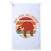 Say Less Do Lesser Sloth Retro Golf Towel