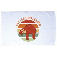 Say Less Do Lesser Sloth Retro Microfiber Hand Towel