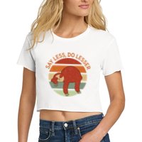 Say Less Do Lesser Sloth Retro Crop Top