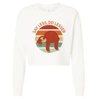 Say Less Do Lesser Sloth Retro Cropped Pullover Crew