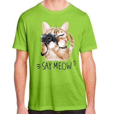 Say Meow Cute Cat Picture Adult ChromaSoft Performance T-Shirt