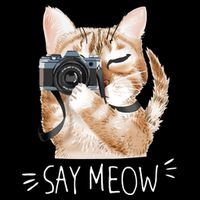 Say Meow Cute Cat Picture Sustainable Beanie