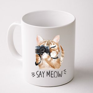 Say Meow Cute Cat Picture Coffee Mug