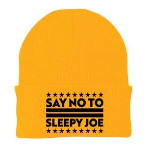 Say No To Sleepy Joe Pro-Trump Knit Cap Winter Beanie