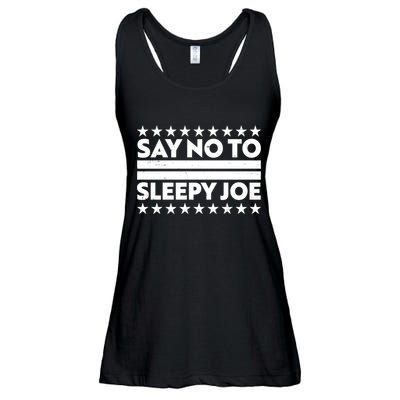 Say No To Sleepy Joe Pro-Trump Ladies Essential Flowy Tank