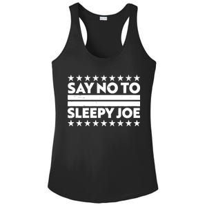 Say No To Sleepy Joe Pro-Trump Ladies PosiCharge Competitor Racerback Tank