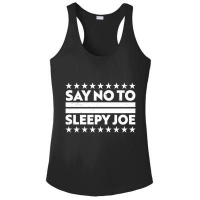 Say No To Sleepy Joe Pro-Trump Ladies PosiCharge Competitor Racerback Tank