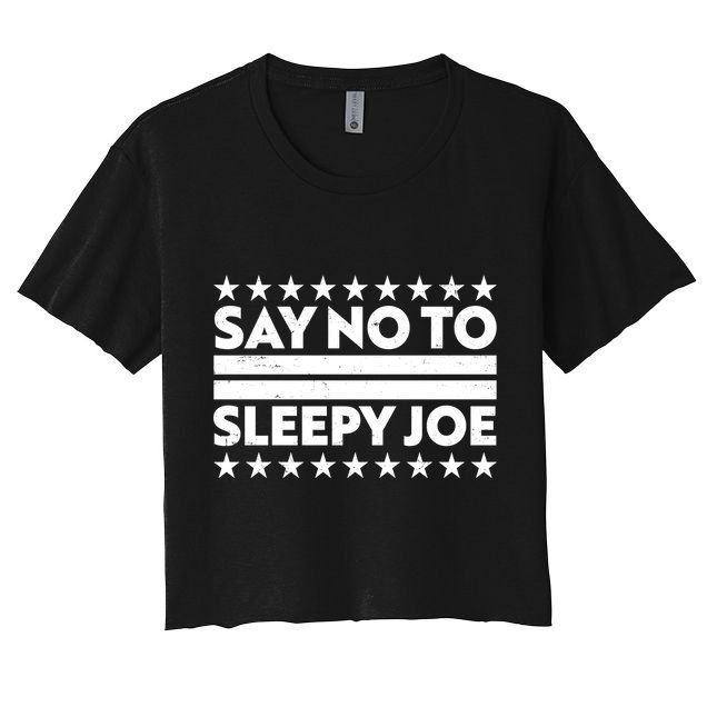 Say No To Sleepy Joe Pro-Trump Crop Top