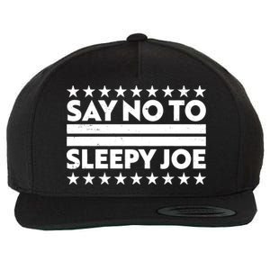 Say No To Sleepy Joe Pro-Trump Wool Snapback Cap