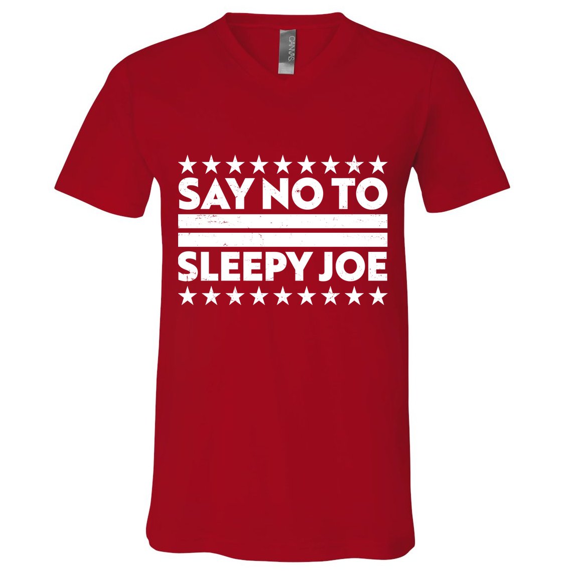 Say No To Sleepy Joe Pro-Trump V-Neck T-Shirt