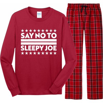 Say No To Sleepy Joe Pro-Trump Long Sleeve Pajama Set