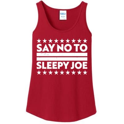 Say No To Sleepy Joe Pro-Trump Ladies Essential Tank