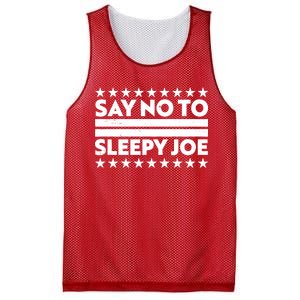 Say No To Sleepy Joe Pro-Trump Mesh Reversible Basketball Jersey Tank