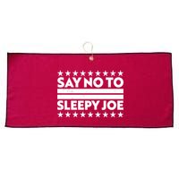 Say No To Sleepy Joe Pro-Trump Large Microfiber Waffle Golf Towel