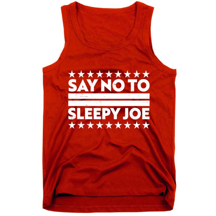 Say No To Sleepy Joe Pro-Trump Tank Top