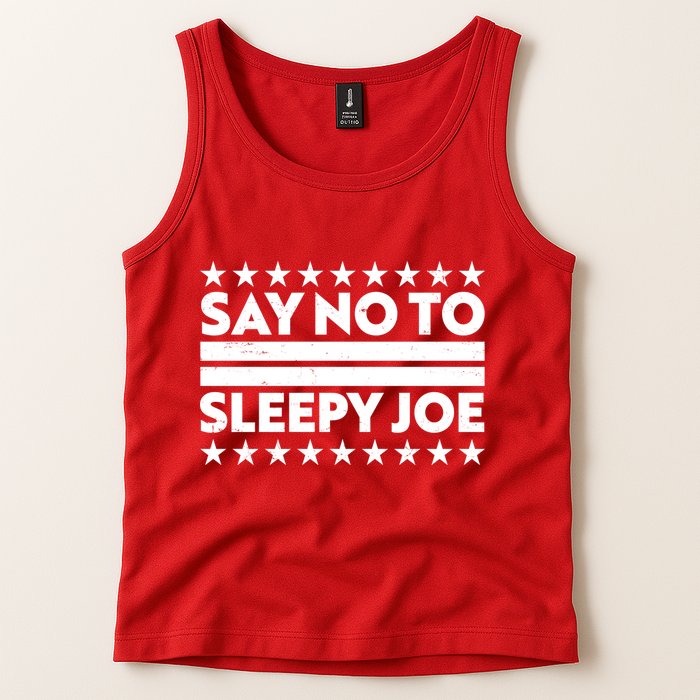Say No To Sleepy Joe Pro-Trump Tank Top