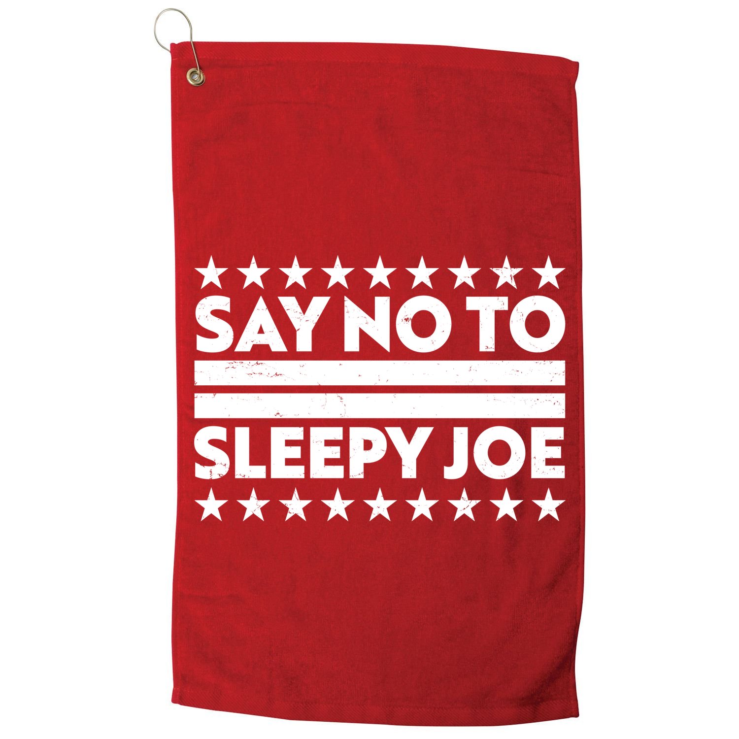 Say No To Sleepy Joe Pro-Trump Golf Towel