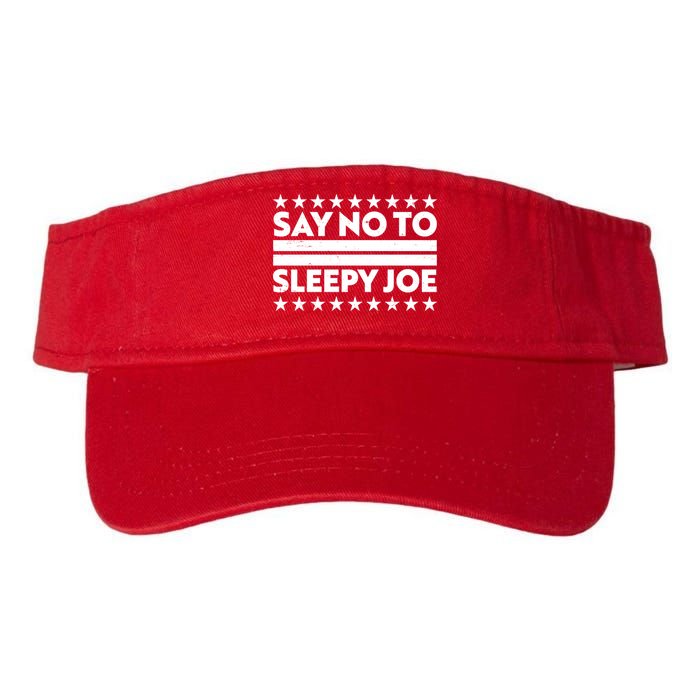 Say No To Sleepy Joe Pro-Trump Valucap Bio-Washed Visor