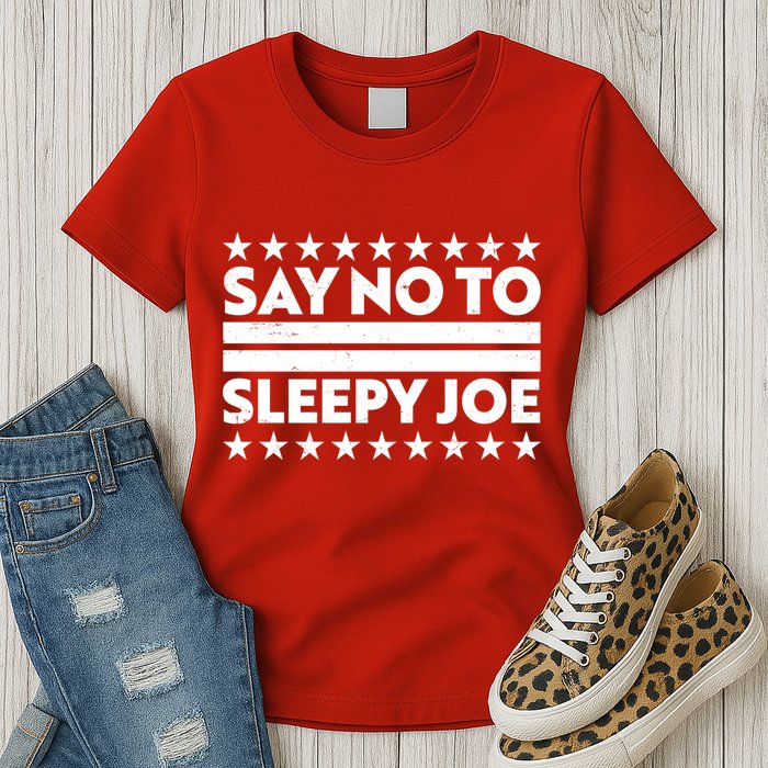 Say No To Sleepy Joe Pro-Trump Womens T-Shirt